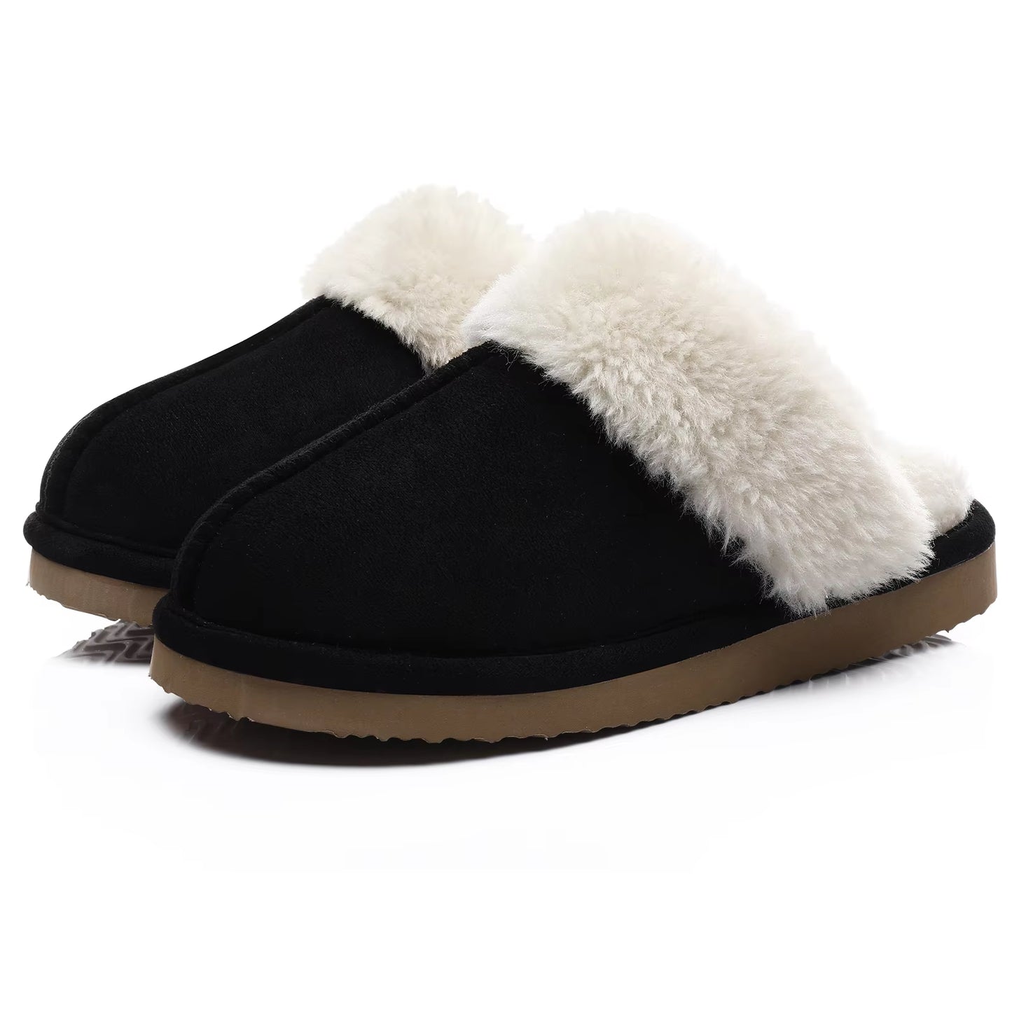 Fluffy Winter Slippers for Women Furry Fuzzy Home Shoes Faux Fur House Plush Slippers Indoor Warm Comfy Mute Flats Slide