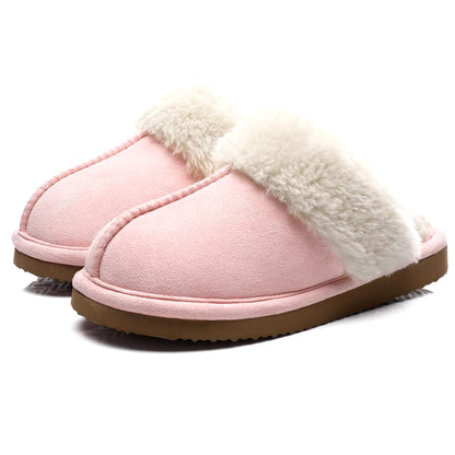 Fluffy Winter Slippers for Women Furry Fuzzy Home Shoes Faux Fur House Plush Slippers Indoor Warm Comfy Mute Flats Slide