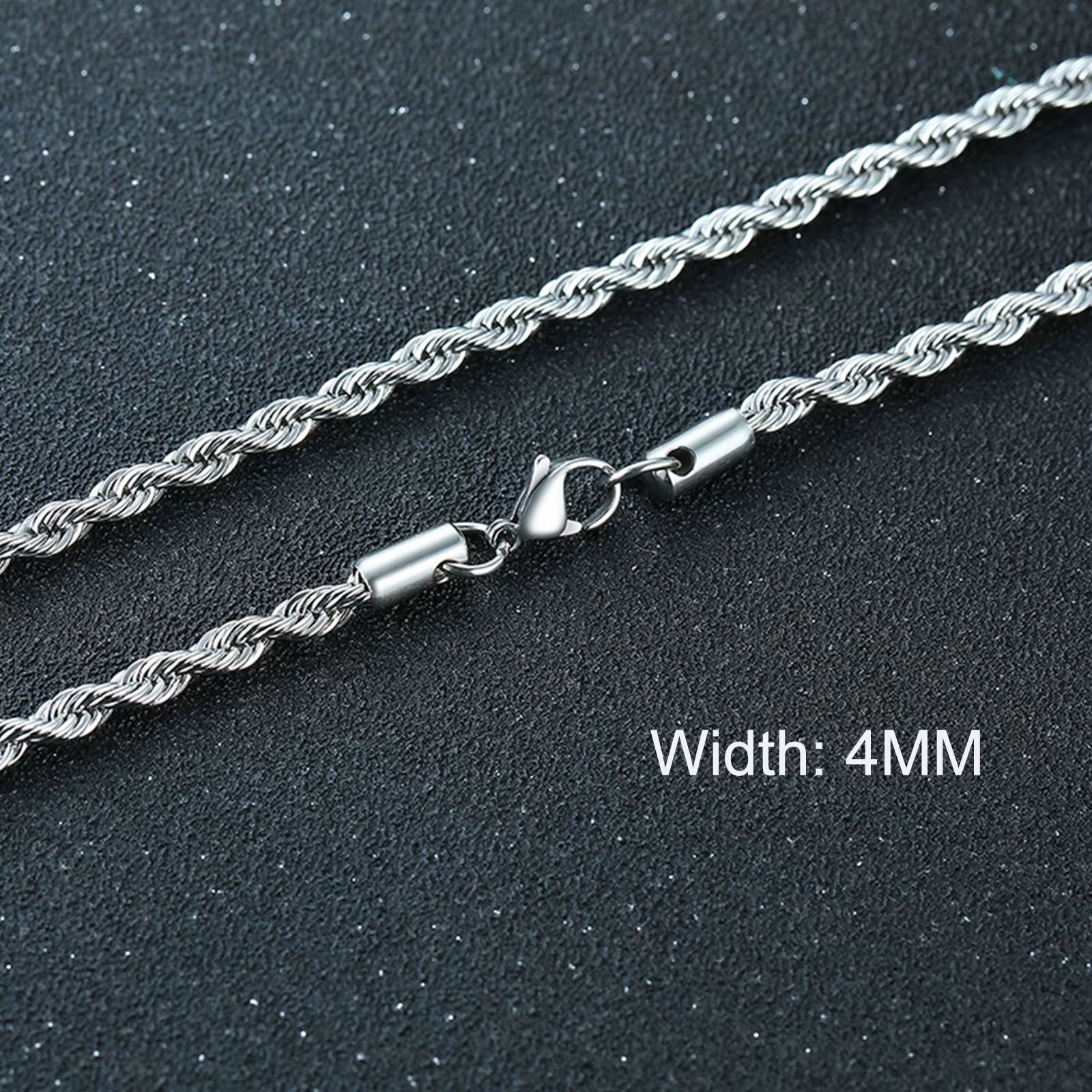 Basic Cuban Chain Necklace for Men Women,Stainless Steel Curb Link Chain Collar,3/5/7/9/11Mm Width Black Gold Retro Color Choker