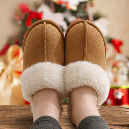 Fluffy Winter Slippers for Women Furry Fuzzy Home Shoes Faux Fur House Plush Slippers Indoor Warm Comfy Mute Flats Slide