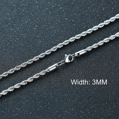 Basic Cuban Chain Necklace for Men Women,Stainless Steel Curb Link Chain Collar,3/5/7/9/11Mm Width Black Gold Retro Color Choker