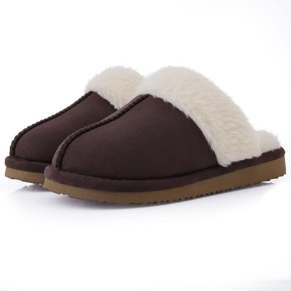 Fluffy Winter Slippers for Women Furry Fuzzy Home Shoes Faux Fur House Plush Slippers Indoor Warm Comfy Mute Flats Slide