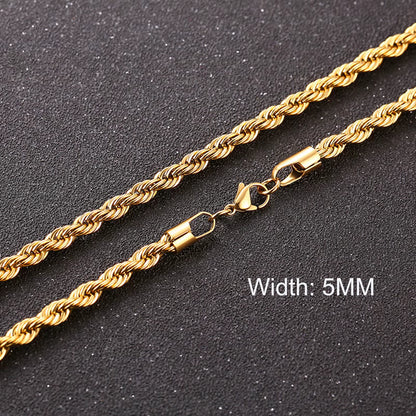Basic Cuban Chain Necklace for Men Women,Stainless Steel Curb Link Chain Collar,3/5/7/9/11Mm Width Black Gold Retro Color Choker